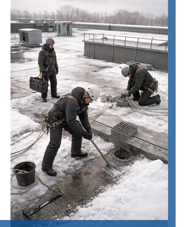 Абонентское обслуживание кровли зимой в Ростове-на-Доне от 8343 р. | ВЫСОТНИК-Рст