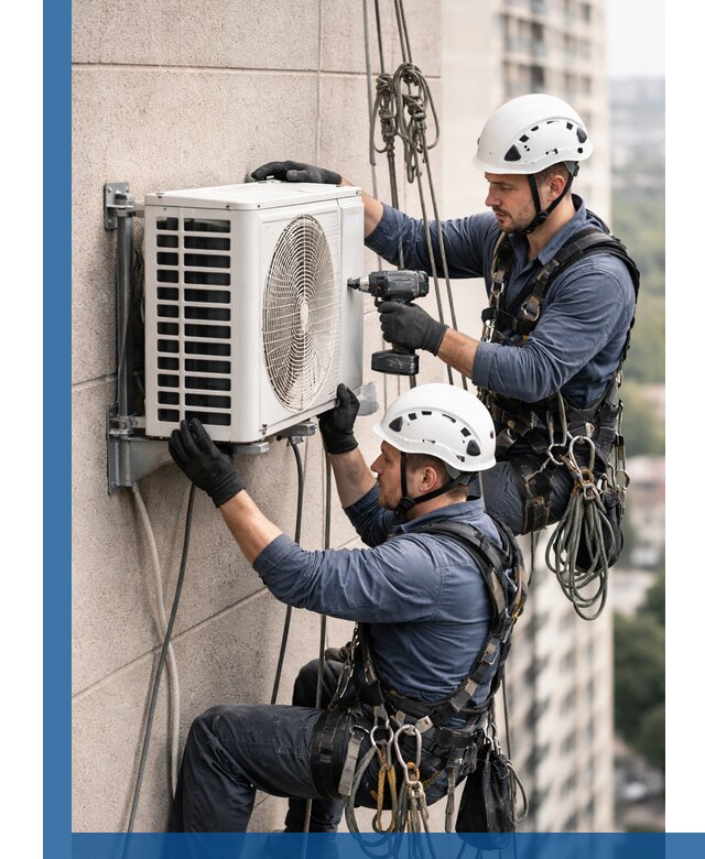 Монтаж внешнего блока кондиционера в Ростове-на-Доне установка и крепление