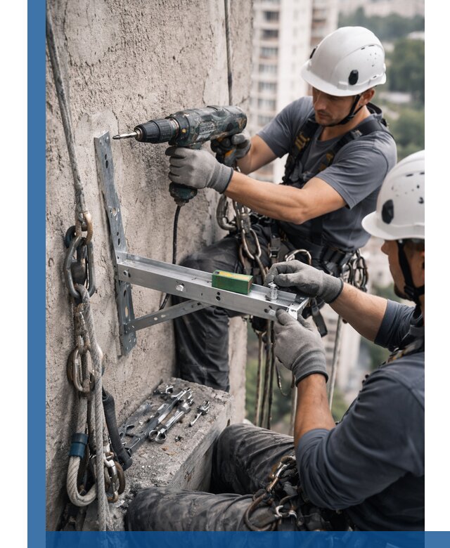 Установка кронштейнов кондиционера и крепежа в Ростове-на-Доне