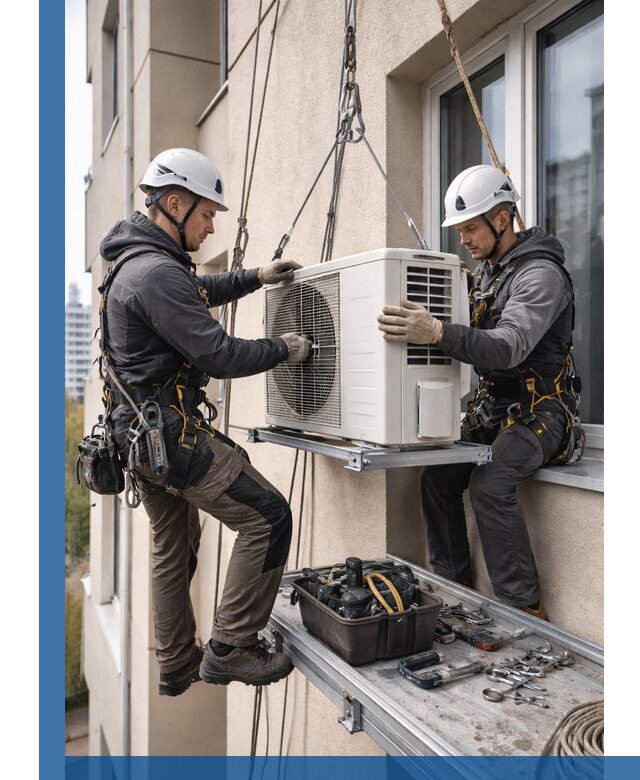 Перенос внешнего блока кондиционера в Ростове-на-Доне с монтажом и крепежом