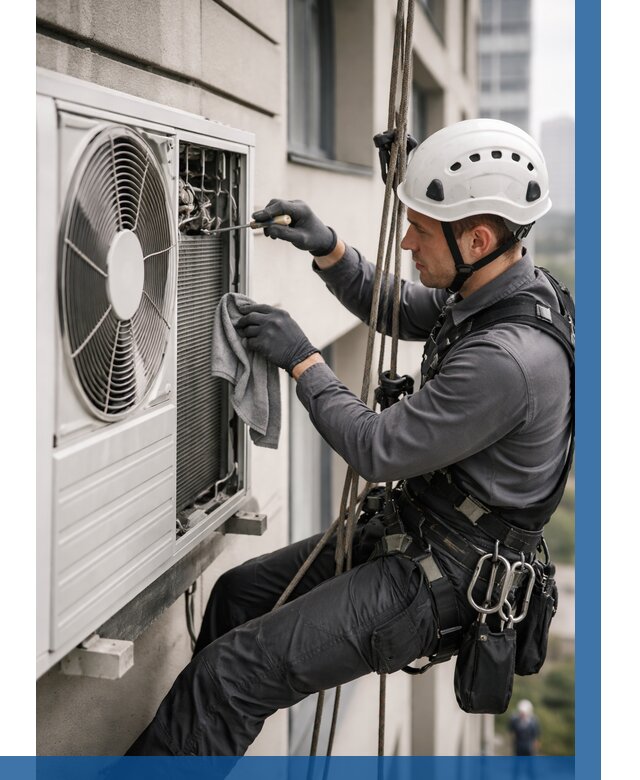 Обслуживание внешнего блока кондиционера в Ростове-на-Доне от 2816 р.ВЫСОТНИК-Рст