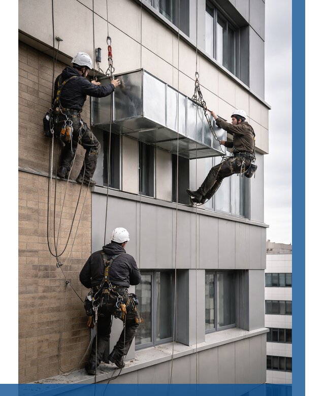 Монтаж воздуховодов на фасаде в Ростове-на-Доне от 1564 р. | ВЫСОТНИК-Рст