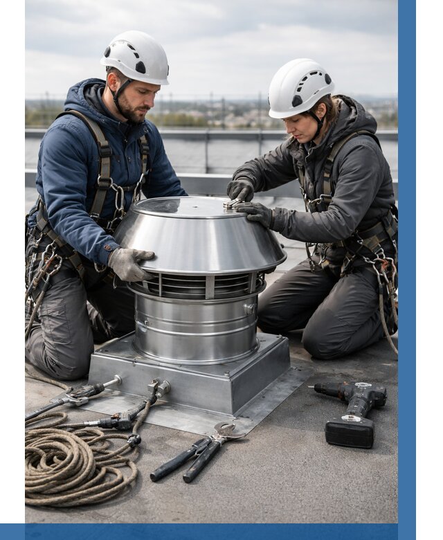 Установка дефлекторов на кровле в Ростове-на-Доне от 4693 р. | ВЫСОТНИК-Рст