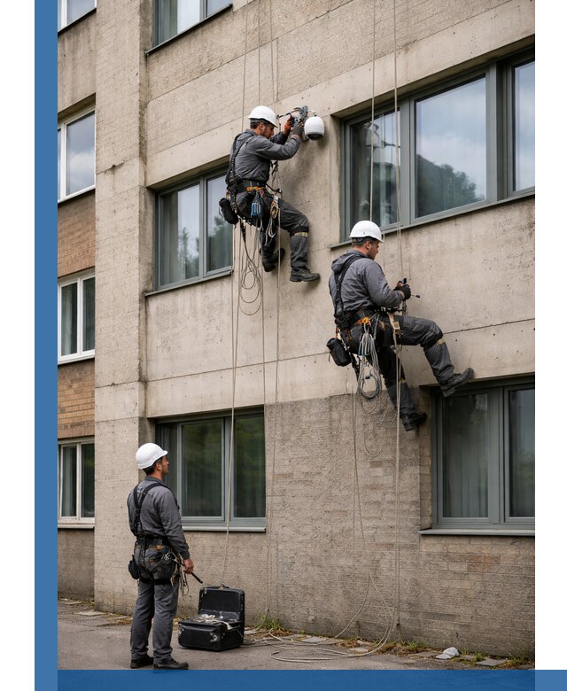 Монтаж фасадных камер видеонаблюдения в Ростове-на-Доне под ключ