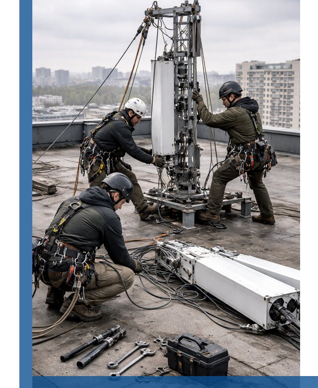 Демонтаж антенн на крыше зданий в Ростове-на-Доне с гарантией