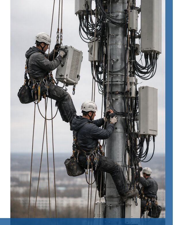 Монтаж оборудования связи на мачте в Ростове-на-Доне от 7822 р. | ВЫСОТНИК-Рст