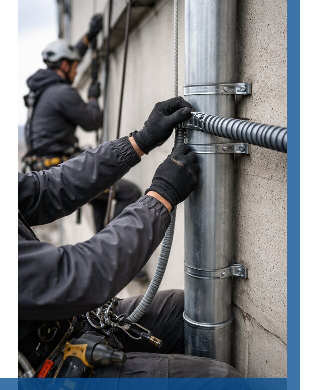 Монтаж гофры для кабеля в Ростове-на-Доне от 313 р. | ВЫСОТНИК-Рст