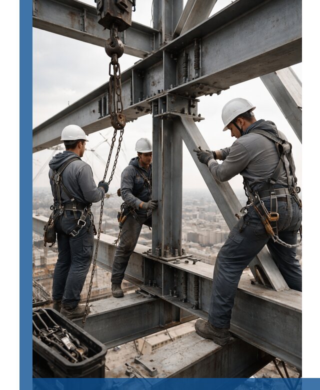 Профессиональный монтаж металлоконструкций на высоте в Ростове-на-Доне