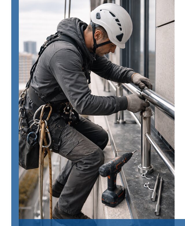 Монтаж ограждений на высоте в Ростове-на-Доне для зданий и конструкций