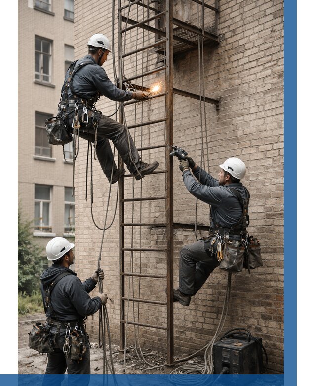 Ремонт пожарной лестницы в Ростове-на-Доне от 7822 р. | ВЫСОТНИК-Рст