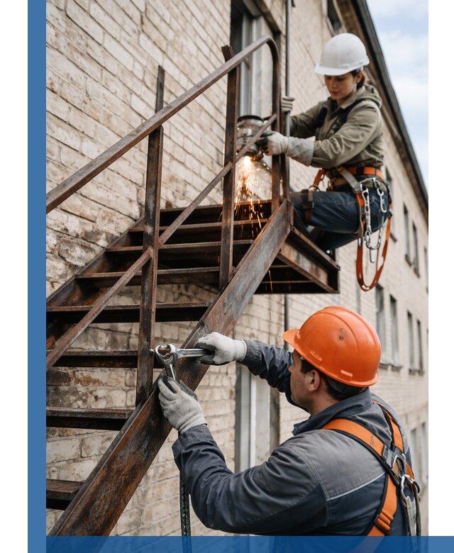 Ремонт и восстановление пожарных лестниц с выездом в Ростове-на-Доне