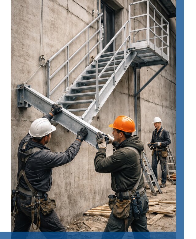 Монтаж металлических лестниц в Ростове-на-Доне от 15644 р. | ВЫСОТНИК-Рст