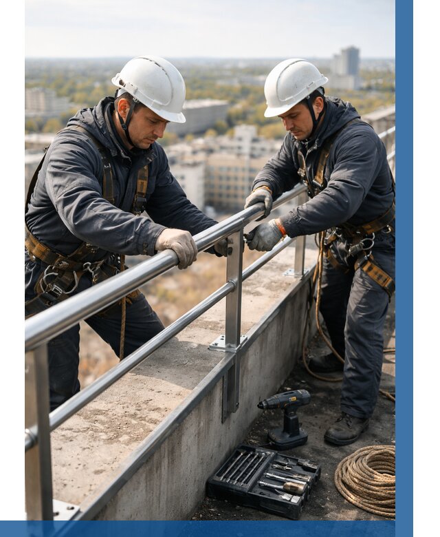 Монтаж перил на высоте в Ростове-на-Доне от 2607 р. | ВЫСОТНИК-Рст