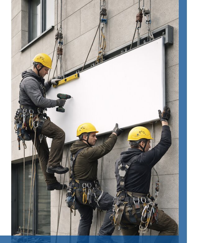 Монтаж рекламной вывески в Ростове-на-Доне от 8343 р. | ВЫСОТНИК-Рст