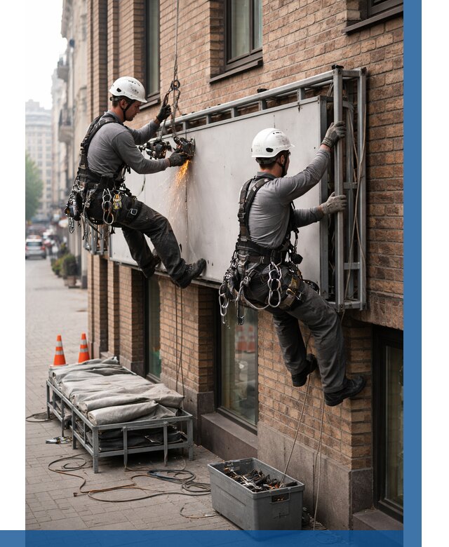 Демонтаж рекламной вывески в Ростове-на-Доне от 6779 р. | ВЫСОТНИК-Рст