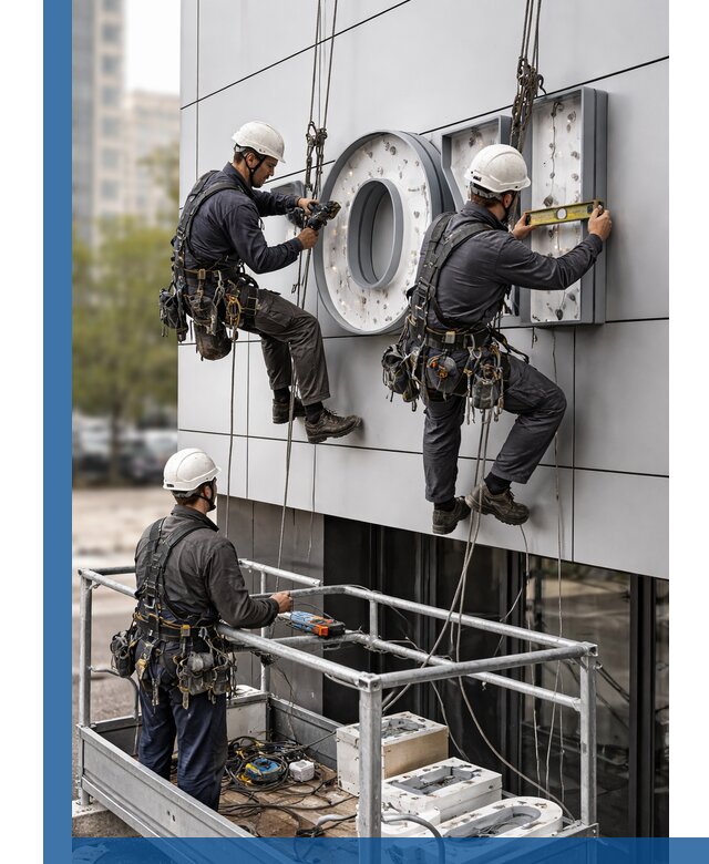 Профессиональный монтаж световых букв в Ростове-на-Доне под ключ