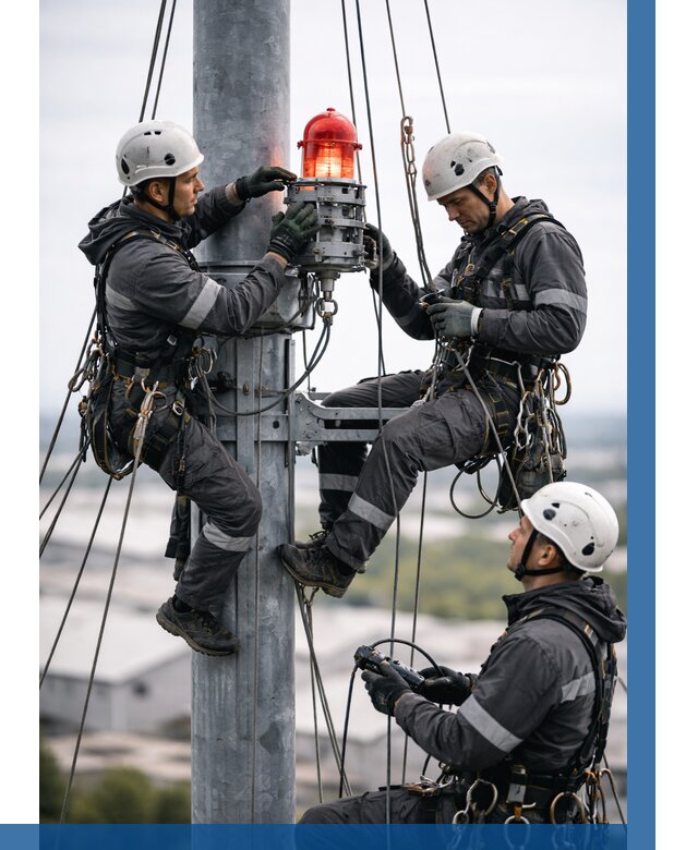 Монтаж заградительных огней в Ростове-на-Доне от 8865 р. | ВЫСОТНИК-Рст