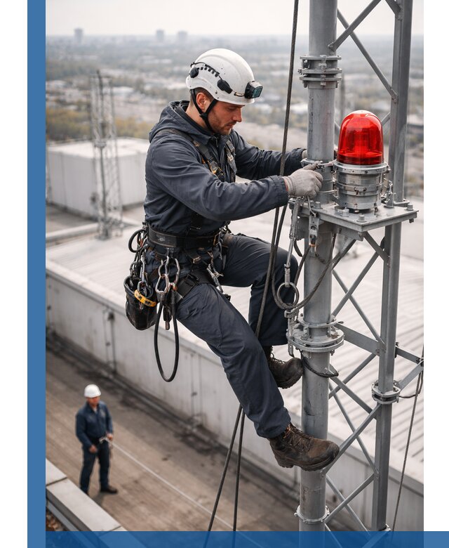 Монтаж заградительных огней и обслуживание объектов в Ростове-на-Доне