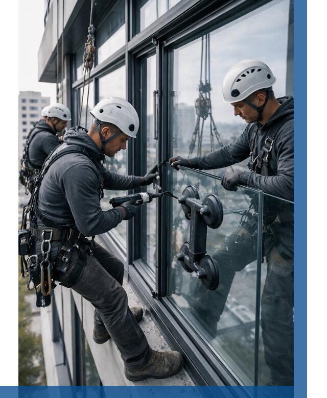 Витражное остекление зданий в Ростове-на-Доне от 3650 р. | ВЫСОТНИК-Рст