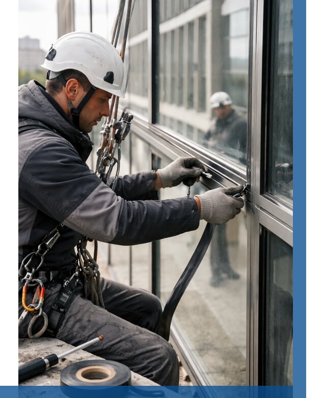 Ремонт витражных конструкций в Ростове-на-Доне от 3650 р. | ВЫСОТНИК-Рст