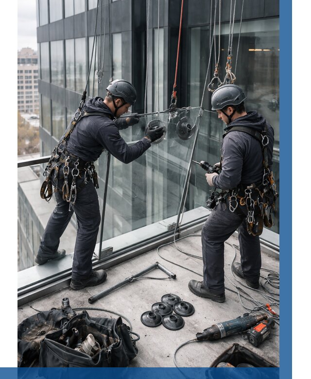 Монтаж стеклянных ограждений в Ростове-на-Доне от 2607 р. | ВЫСОТНИК-Рст