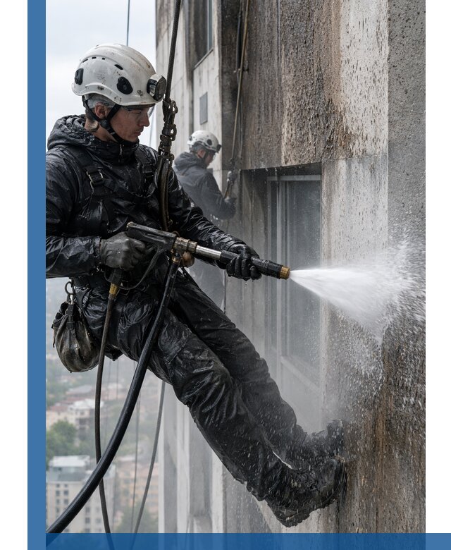 Гидроструйная очистка фасадов и конструкций в Ростове-на-Доне