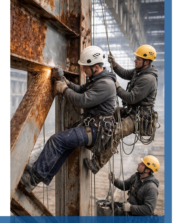 Зачистка металла от ржавчины в Ростове-на-Доне от 365 р. | ВЫСОТНИК-Рст