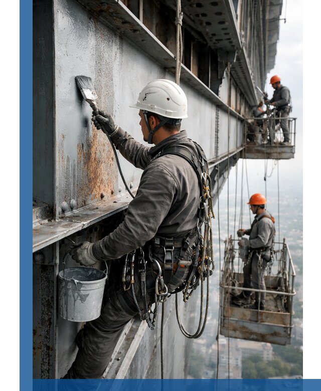 Покраска металлоконструкций на высоте в Ростове-на-Доне профессионально