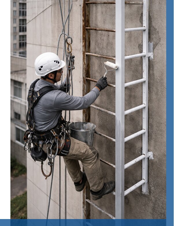 Покраска пожарных лестниц в Ростове-на-Доне от 4693 р. | ВЫСОТНИК-Рст