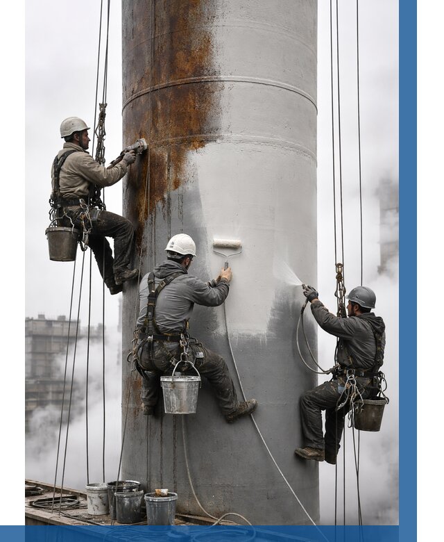 Покраска дымовых труб в Ростове-на-Доне от 8865 р. | ВЫСОТНИК-Рст