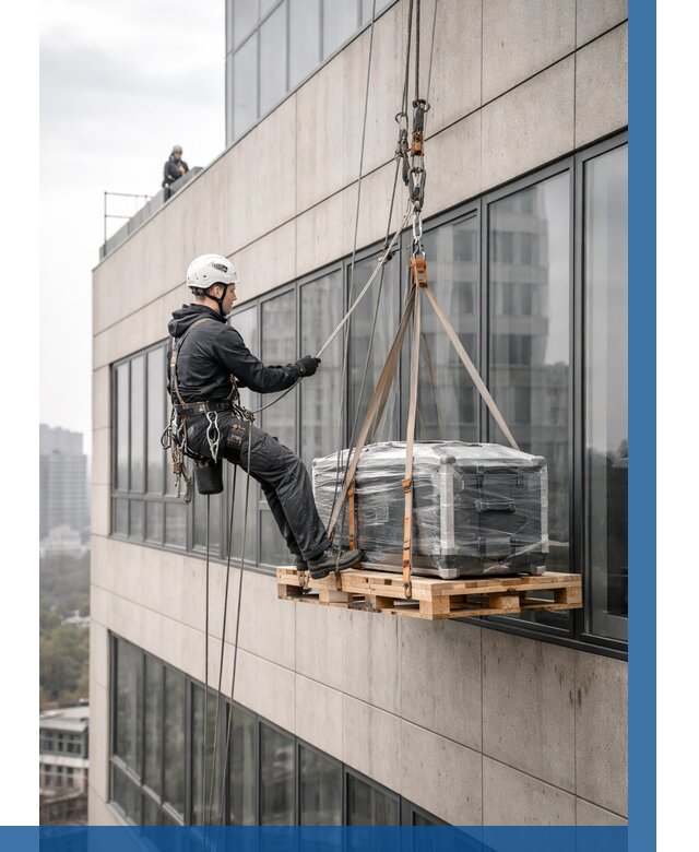 Спуск груза по фасаду в Ростове-на-Доне от 3650 р. | ВЫСОТНИК-Рст