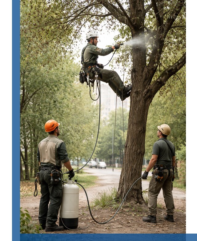 Обработка деревьев от вредителей в Ростове-на-Доне профессиональная защита