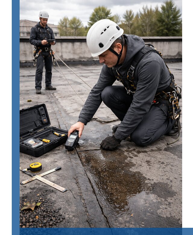 Обследование кровли на протечки и выявление дефектов в Ростове-на-Доне