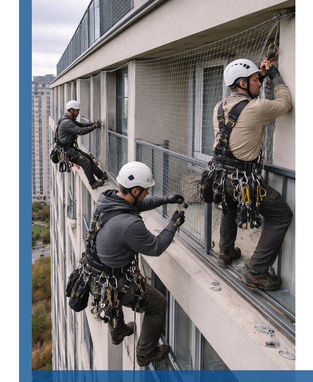 Профессиональный монтаж защитной сетки от птиц в Ростове-на-Доне