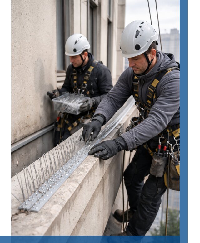 Установка шипов от птиц в Ростове-на-Доне от 886 р. | ВЫСОТНИК-Рст